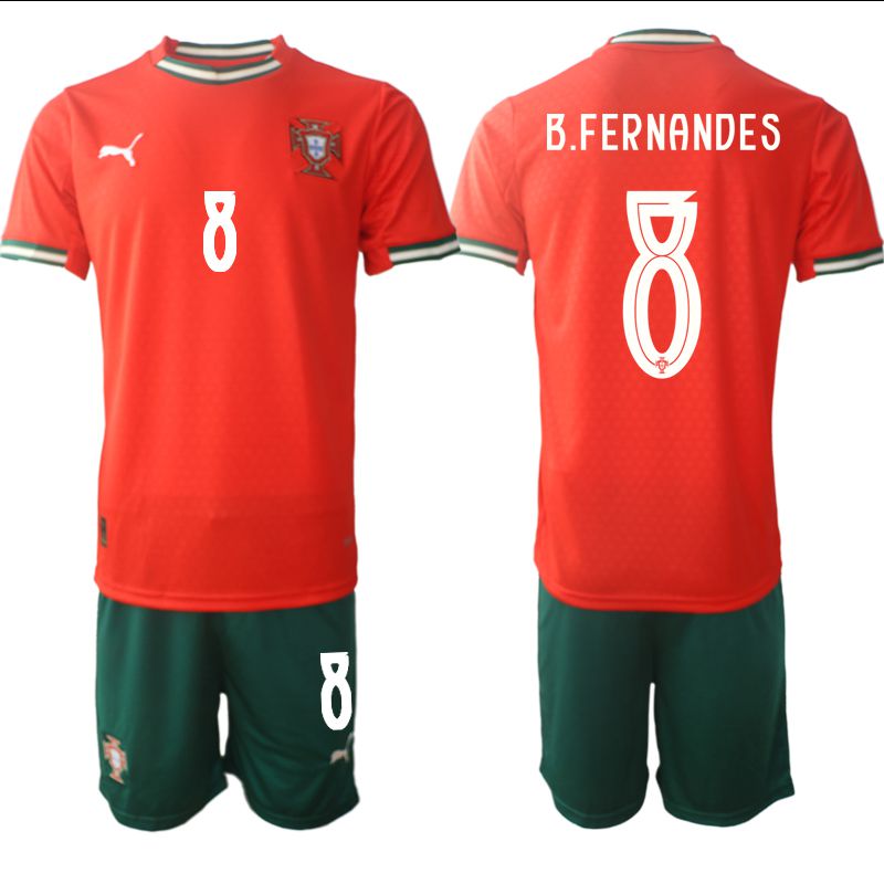 Men 2025-2026 Season Portugal home red #8 Soccer Jersey->portugal jersey->Soccer Country Jersey